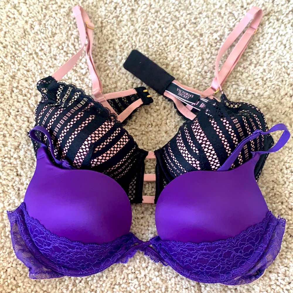 Two Victoria’s Secret lacy bras